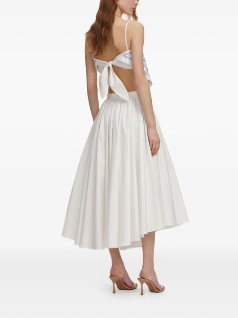 Self-Portrait embroidered bandana top - White