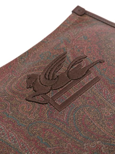 ETRO paisley-print clutch bag - Brown