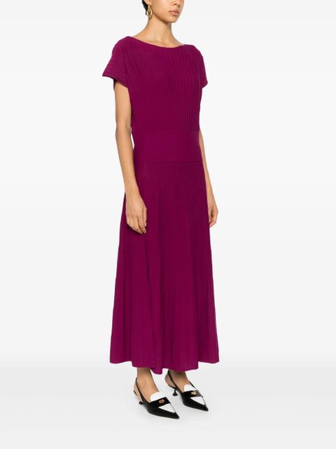 TWINSET ribbed blouse and skirt - Purple