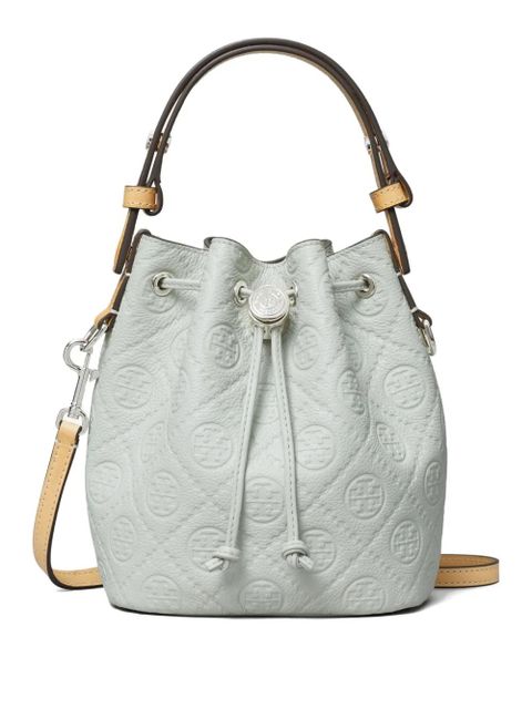 Tory Burch mini T Monogram bucket bag - Grey - zdjęcie produktu nr 1