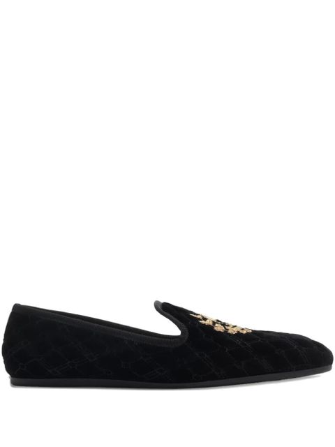Burberry quilted crest-embroidery loafers - Black - zdjęcie produktu nr 1