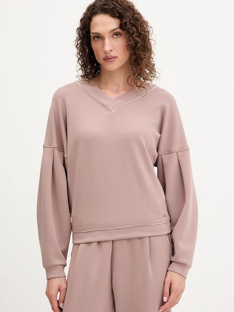 BOSS bluza damska kolor brązowy gładka 50545647 - zdjęcie produktu nr 1