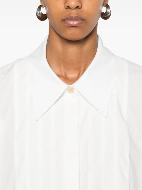 KHAITE pintuck-detailed shirt - White