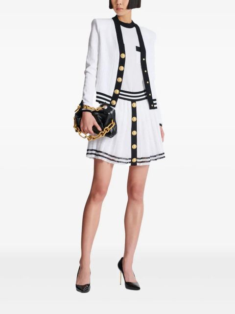 Balmain two-tone cardigan - White
