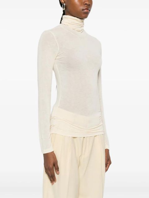SOLOTRE roll-neck sweater - White