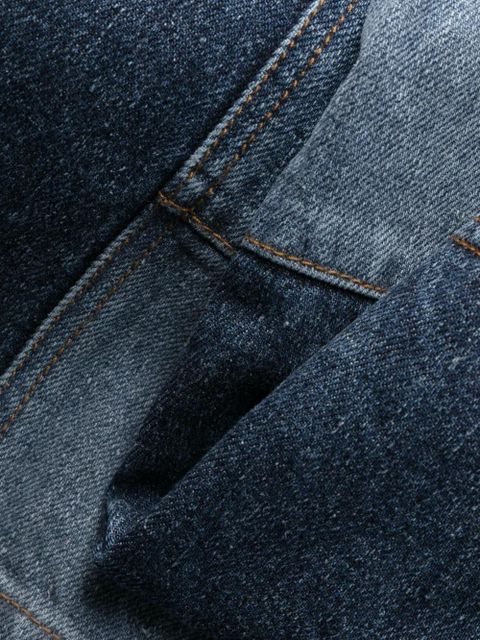 Chloé patchwork cropped flared jeans - Blue