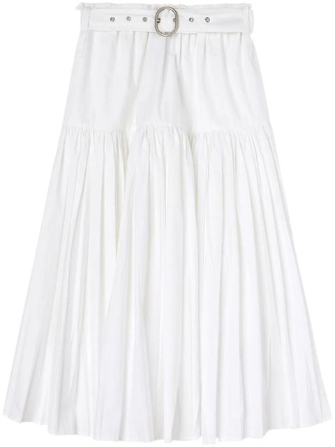 Jil Sander pleated midi skirt - White - zdjęcie produktu nr 1