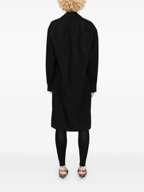 Balenciaga kick-collar shirt dress - Black