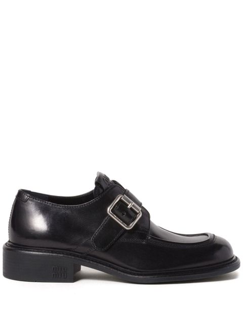 Miu Miu leather brogue shoes - Black - zdjęcie produktu nr 1