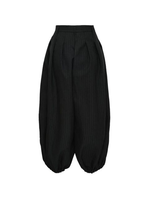 Comme Des Garçons pinstripe pleated trousers - Black - zdjęcie produktu nr 2