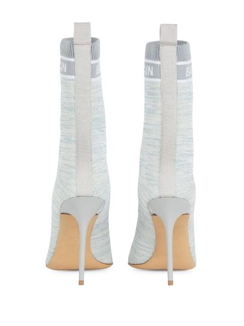 Balmain Skye 95mm knit ankle boots - Blue