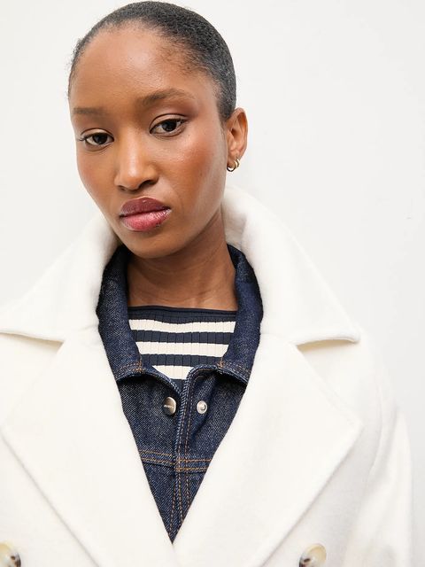 Answear.LAB płaszcz wełniany kolor biały