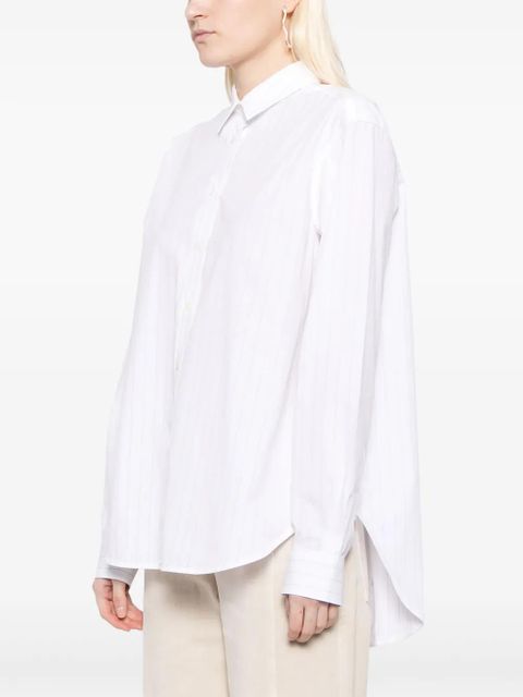 TOTEME pinstripe-print cotton shirt - White