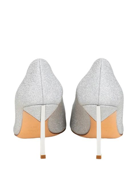 Casadei glitter-effect pointed-toe pumps - Silver