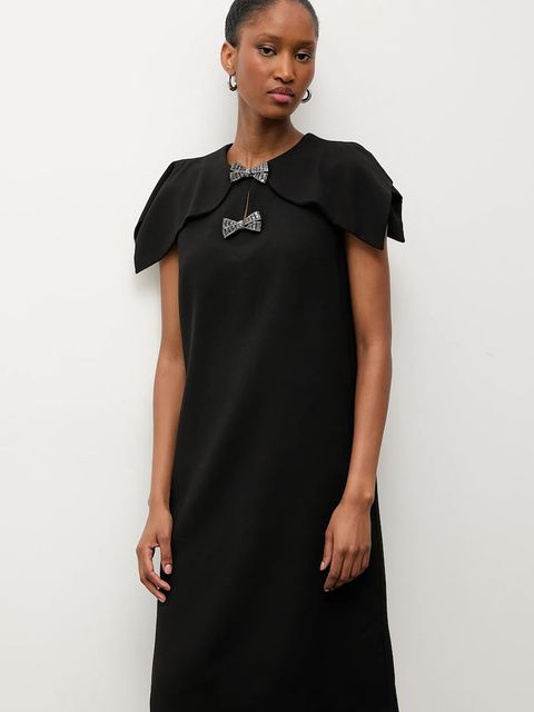 Answear.LAB sukienka kolor czarny mini prosta - zdjęcie produktu nr 2