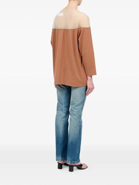 MM6 Maison Margiela printed T-shirt - Brown