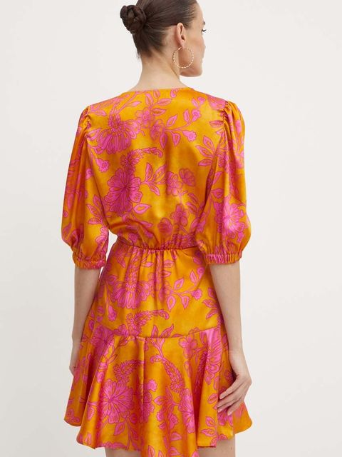 Morgan sukienka RALBA.F kolor pomarańczowy mini rozkloszowana