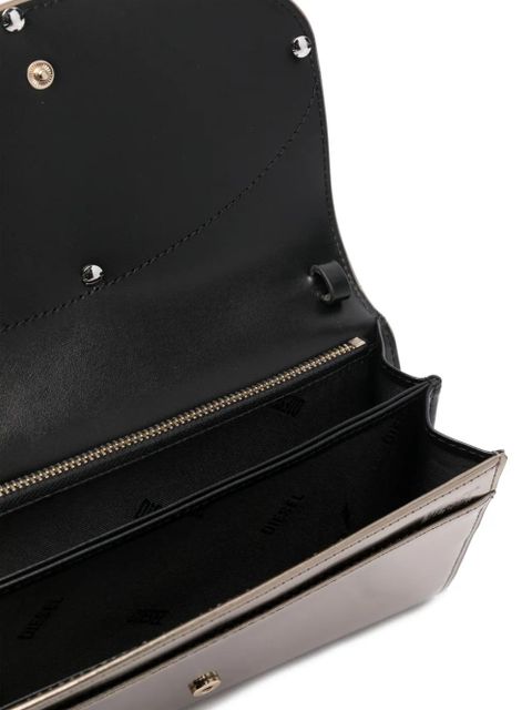 Diesel 1Dr leather wallet-on-chain - Gold