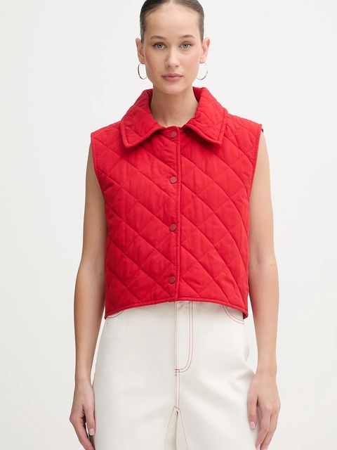 Stine Goya kurtka jeansowa kolor beżowy przejściowa SG-PS26-O007-2453