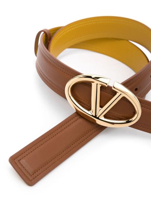 Valentino Garavani maxi VLogo leather belt - Brown - zdjęcie produktu nr 2