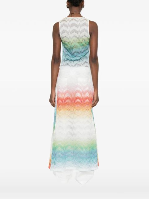 Missoni V-neck sleeveless tunic - White