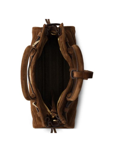 Prada Bonnie suede mini handbag - Brown