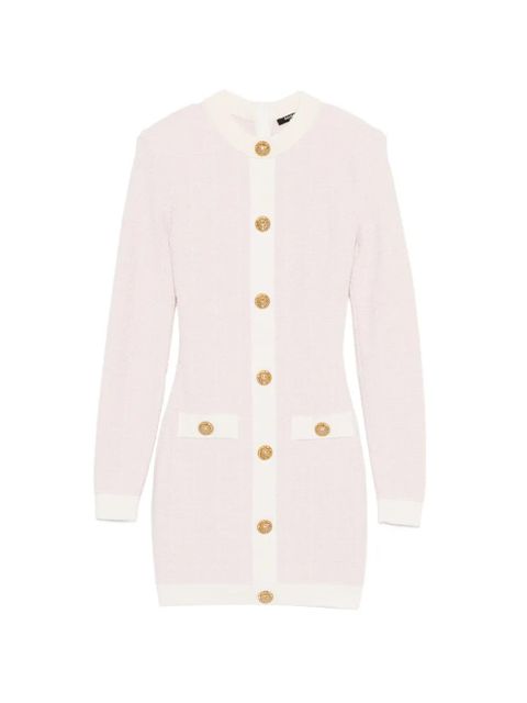 Balmain buttoned mini dress - Pink