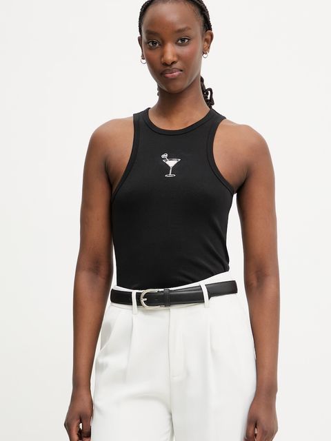 HUGO Blue top damski bawełniany Dimartini_B - zdjęcie produktu nr 1