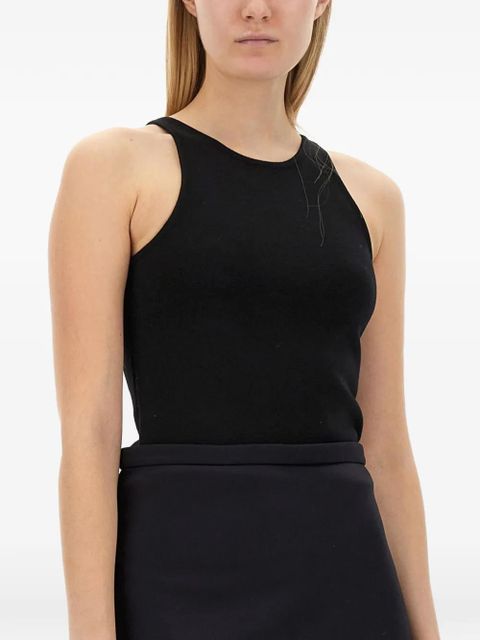 Max Mara Alfeo racerback top - Black