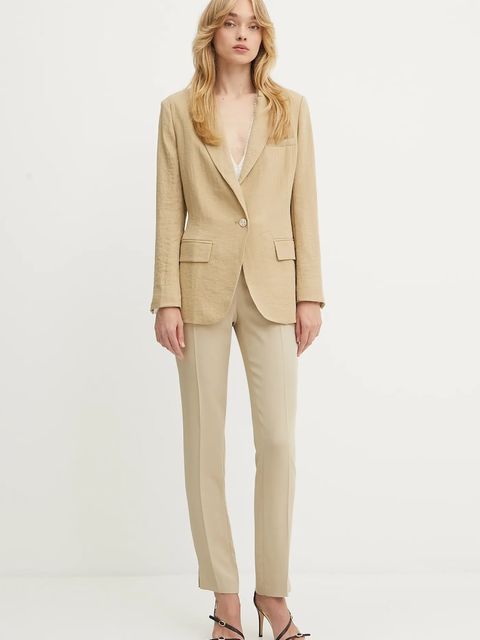 Morgan marynarka kolor beżowy jednorzędowa gładka VAVIK