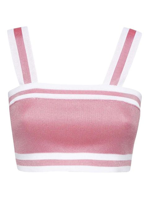 Balmain striped zipped tank top - Pink - zdjęcie produktu nr 1