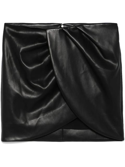 ROTATE BIRGER CHRISTENSEN draped mini skirt - Black - zdjęcie produktu nr 1