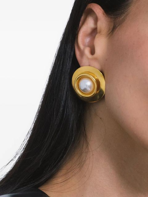 Jennifer Behr Alva pearl-plated earrings - Silver