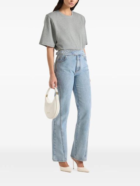 Manière De Voir Mia wide-shoulder T-shirt - Grey - zdjęcie produktu nr 2