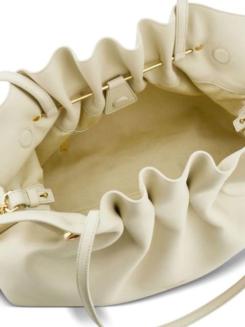 Ferragamo medium soft Gancini-pin gathered shoulder bag - Neutrals