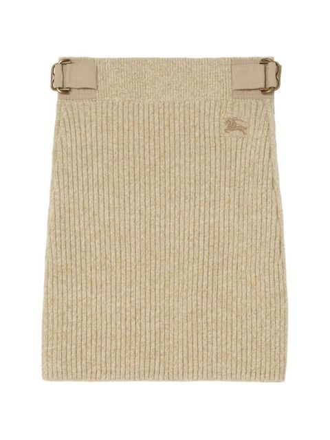 Burberry ribbed buckle-strap mini skirt - Neutrals - zdjęcie produktu nr 1
