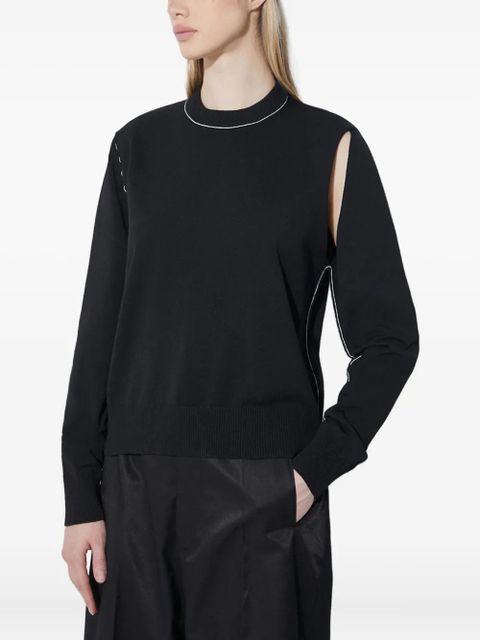 MM6 Maison Margiela cut-out sweater - Black