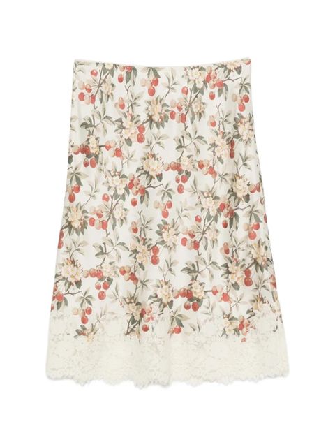 DÔEN Elowette lace-trim mini skirt - Neutrals - zdjęcie produktu nr 1