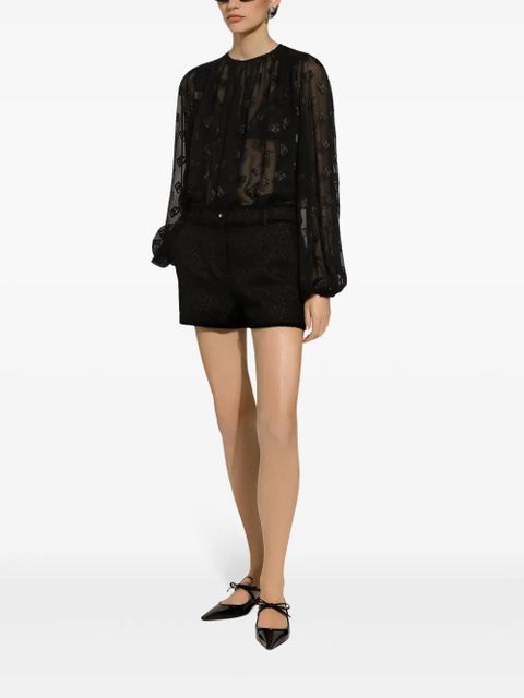 Dolce & Gabbana DNA frayed detailing tailored shorts - Black - zdjęcie produktu nr 2