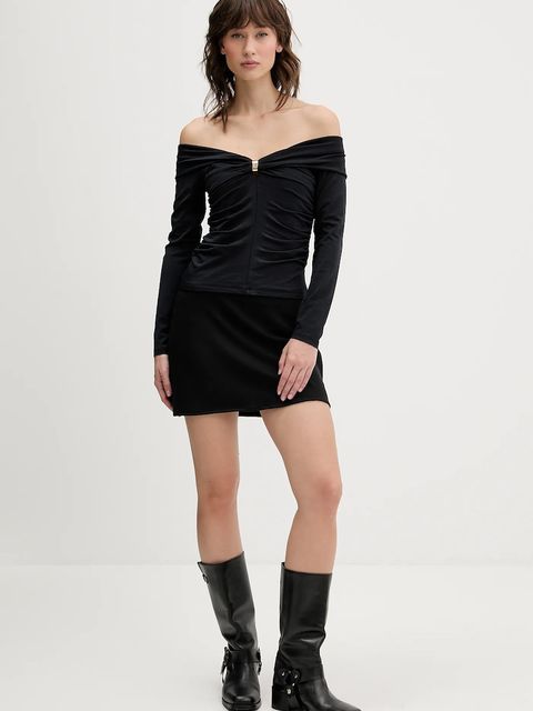 Abercrombie & Fitch bluzka damska kolor czarny gładka KI139-5664-900