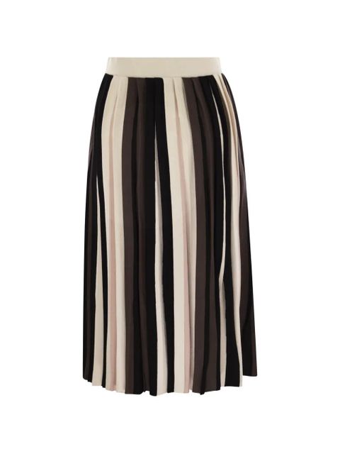 Weekend Max Mara striped pleated midi skirt - Neutrals - zdjęcie produktu nr 2