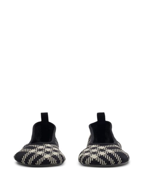Burberry Check Knit Baby ballerinas - Black