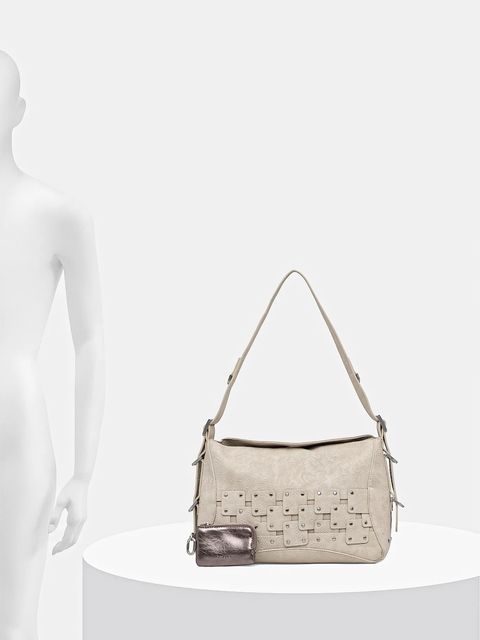 Desigual torebka NEW PATCH 2 PIEDRA kolor beżowy 25WAXPBR