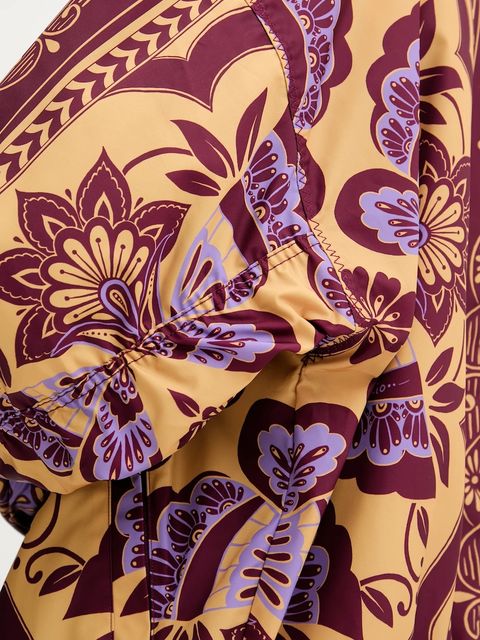 adidas kurtka bomber x Farm Rio kolor bordowy przejściowa oversize JL8621