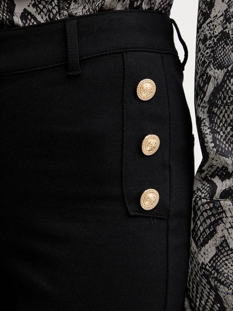 Guess spodnie CHRISSY damskie kolor czarny proste high waist W5BB16 KCMU2