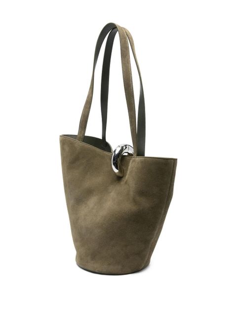 Jacquemus The Bamba suede tote bag - Green