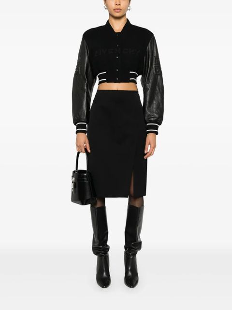 Givenchy 4G Liquid-detail wool skirt - Black - zdjęcie produktu nr 2