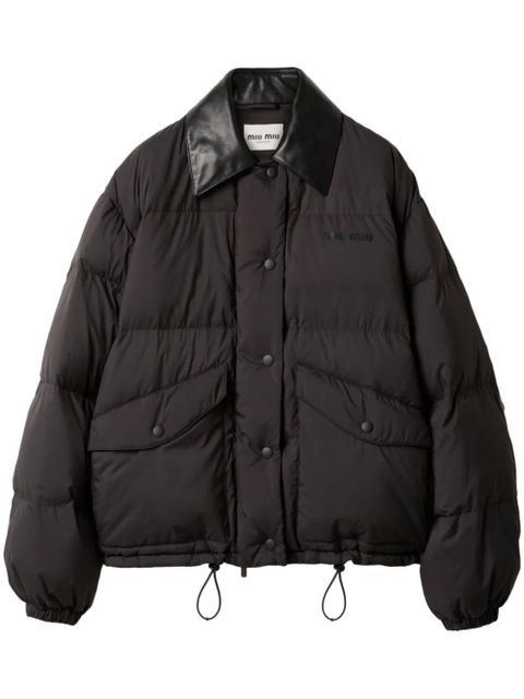 Miu Miu cropped down jacket - Black - zdjęcie produktu nr 1