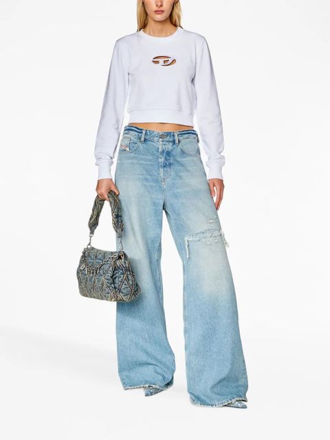 Diesel F-Slimmy-Od cropped sweatshirt - White