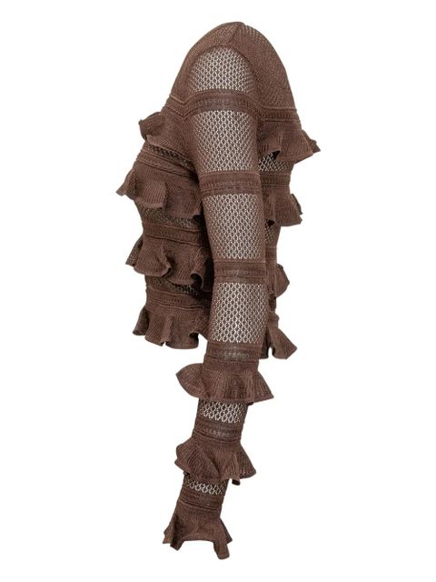 ZIMMERMANN panelled ruffled top - Brown - zdjęcie produktu nr 2